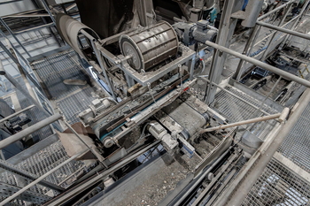 Tambur magnetic MB – sortarea metalelor neferoase din zgura de incinerare