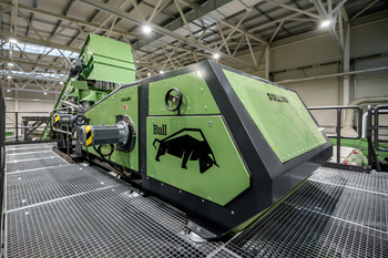 Separator de metale neferoase ECS-E 1500 BULL – separarea metalelor pe o linie de sortare a deșeurilor municipale