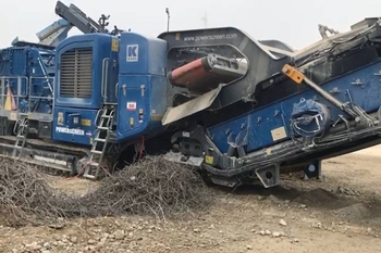 Placă magnetică DND-AC JACKAL II – separarea armăturii de oțel din betonul concasat