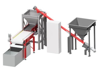 	Linie de sortare pentru separarea oțelului inoxidabil ușor magnetic din metalele neferoase