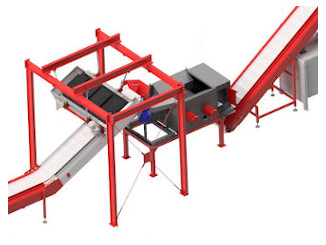 Linie de sortare pentru deșeurilor de tip plastic